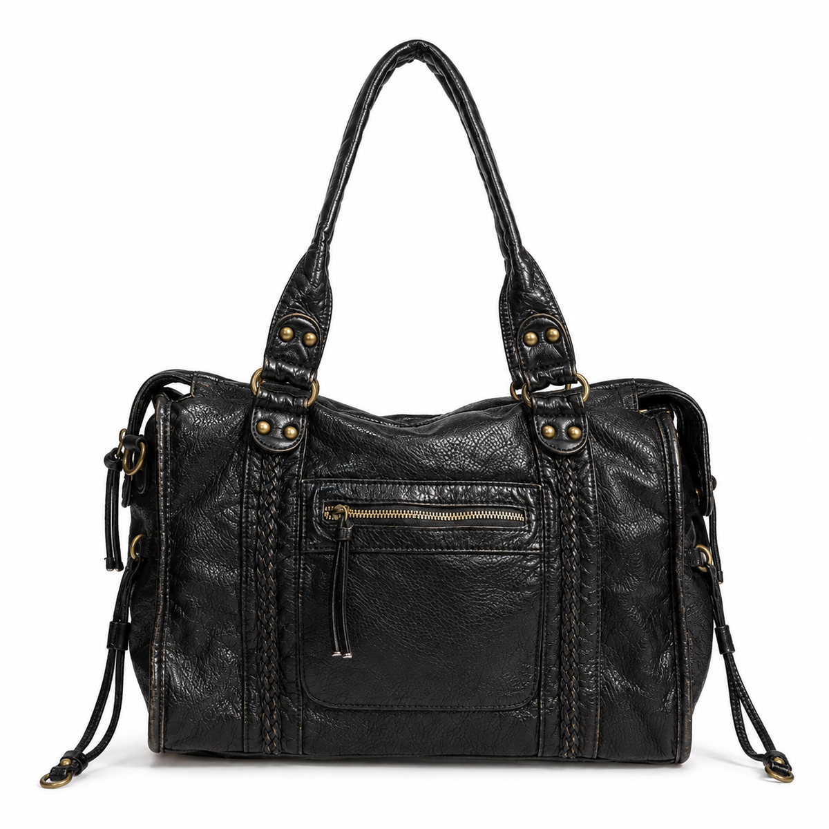 Vivia™ Retro Schultertasche – Vintage Leder Handtasche für Damen