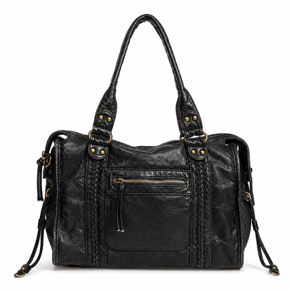 Vivia™ Retro Schultertasche – Vintage Leder Handtasche für Damen