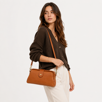 Vivia™ Clementine – Vintage Leder Umhängetasche für Damen
